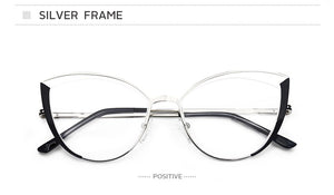 Clear Cat Eye Glasses Frame Women's Glasses Fake Prescription Round Glasses Female Myopia Eye Glasses For Beauty For PC