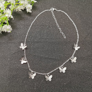 Cute Small Animal Butterfly Chain Necklace For Women Gold Silver Color Clavicle Chain 2020 Fashion Female Choker Jewelry