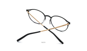 Pure Titanium Glasses Frame Women Retro Round Prescription Eyeglasses  New Men Antiskid Optical Screwless Eyewear