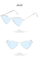Load image into Gallery viewer, Small Triangle Cat Eye Sunglasses Women Vintage  Sun Glasses Female Ladies Cateyes Sunglass 2022 Retro Glasses