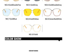 Load image into Gallery viewer, 2022 Fashion Metal Women Sunglasses Mirror Classic Large frame Retro Street Beat Glasses Travel Oculos De Sol UV400