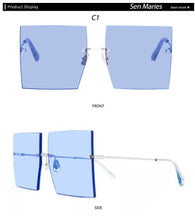 Load image into Gallery viewer, Trendy Oversized Square Sunglasses Women Personlity Fashion Sexy Red Brown Tinted Color Lens UV400 Retro Ladies Sun Glasses