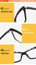 Carica l&#39;immagine nel visualizzatore di Gallery, Women Cat Eye Anti Blue Light Glasses  Trending Cateye Black Frame Blue Light Blocking Computer Female Eyeglasses