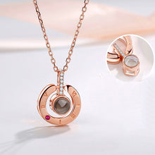 Load image into Gallery viewer, 100 Languages Love Necklace Heart Pendant Wedding Romantic I Love You Projection Necklace for Women Girl Friend Ladies Gifts