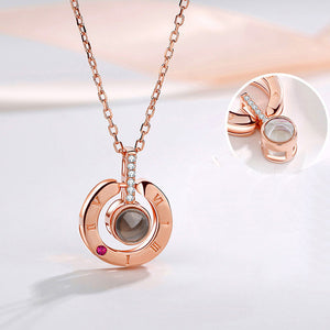 100 Languages Love Necklace Heart Pendant Wedding Romantic I Love You Projection Necklace for Women Girl Friend Ladies Gifts