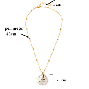 Conch Shell Necklace Sea Beach Shell Chain Pendant Necklace For Women Collier Femme Shell Cowrie Summer Jewelry Bohemian