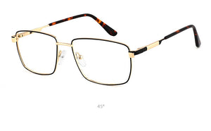 Retro Square Optical Men Prescription Eyewear Without Diopter Spectacle Frames Women‘s Vintage Glasses Stylish Eyeglass Metal