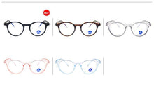 Load image into Gallery viewer, Anti Blue Light Round Men Glasses Frame Women Retro Metal Rice Nail Leopard Optics Spectacles Frames Prescription Eyeglasses