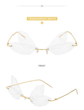Load image into Gallery viewer, Dragonfly Sunglasses Women 2022 Fashion Brand Retro Steam punk Frameless Sun Glasses For Woman Girls Shades Oculos
