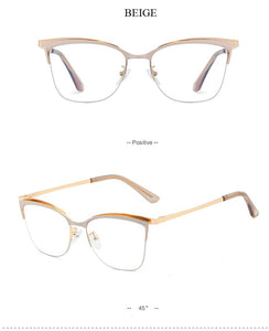 2022 Fashion Square Anti-blue Glasses Frame Women Vintage Metal Optical Transparent Eyeglasses Female No Degree Oculos Feminino