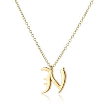 Carica l&#39;immagine nel visualizzatore di Gallery, 1pcs Stainless steel alloy USA alphabet Initial Letter N America 26 English word Letter Family friend name sign Necklace jewelry