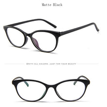 Load image into Gallery viewer, Women Cat Eye Spectacle Eyeglasses Frame Men Clear Lens Optical Plain Glasse Frame Computer Glasses Myopic Glasses Unisex