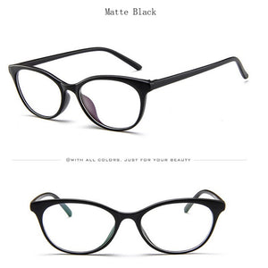 Women Cat Eye Spectacle Eyeglasses Frame Men Clear Lens Optical Plain Glasse Frame Computer Glasses Myopic Glasses Unisex