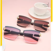 Load image into Gallery viewer, 47391 Rimless Luxury Sunglasses Square Men Women Fashion Shades UV400 Vintage Glasses