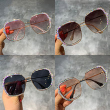 Load image into Gallery viewer, Trending Products  Oversized Women Sunglasses Women Luxury Rhinestone Square SunGlasses Clear Lens  Sunglasses VintageShades