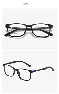 Transparent Jelly Color Square Computer Glasses Frame Ultralight TR90 Clear Mirror Literary Prescription Eyeglasses Women Men