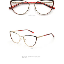 Load image into Gallery viewer, Myopia Women&#39;s Glasses Optical Retro Prescription Glasses Grade Female Reading Glasses Cat Eye Eyeglass Frames Brand NEW YINSQER