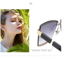Load image into Gallery viewer, 47391 Rimless Luxury Sunglasses Square Men Women Fashion Shades UV400 Vintage Glasses
