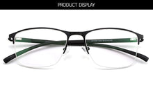 Load image into Gallery viewer, Business Women Semi Frameless Titanium Alloy Glasses Frame Men&#39;s Classic Optical Eyewear With Flexible Temples Legs S61005