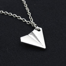 Carica l&#39;immagine nel visualizzatore di Gallery, Korean Simple Necklace Personality Paper Airplane Necklace Hollow Lotus  Animal Paw Pendant Necklace Love Heart Necklace