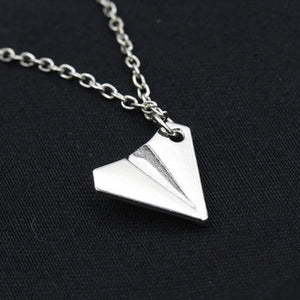 Korean Simple Necklace Personality Paper Airplane Necklace Hollow Lotus  Animal Paw Pendant Necklace Love Heart Necklace