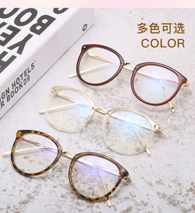 Women Metal Legs Computer Glasses Frame Brand Anti Blue Light Round Eyewear Blocking Glasses Fashion Optical Spectacle Eyeglass
