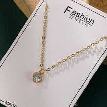 Load image into Gallery viewer, Romantic Sweet Cute Colorful Heart Shape Pendant Link Chain Necklaces for Women And Girls Wedding Engagement Accessories Jewelry