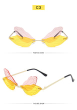Carica l'immagine nel visualizzatore di Gallery, 2022 New Fashion Dragonfly Occhiali da sole Donna Uomo Brand Design Senza montatura Wave Eyewear Occhiali da sole stretti di tendenza di lusso
