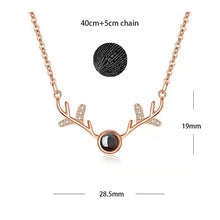 Load image into Gallery viewer, 100 Languages Love Necklace Heart Pendant Wedding Romantic I Love You Projection Necklace for Women Girl Friend Ladies Gifts