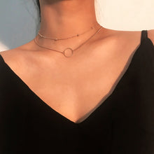 Carica l&#39;immagine nel visualizzatore di Gallery, Collana con ciondolo in oro con croce multistrato bohémien per donna, collane girocollo con lettera punk 2020, regalo per gioielli con parole di moda