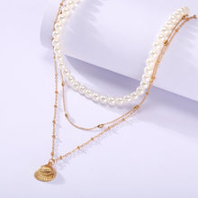 Load image into Gallery viewer, Vintage Pearl Necklaces For Women Fashion Multi-layer Shell Knot Pearl Chain Necklace 2020 NEW Coin Cross Choker Jewelry