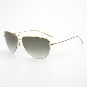 Super light 12g Strummer Sunglasses Pure Titanium Frame with Gradient lens Pilot Sunglasses Men Unisex OV1004S sunglasses