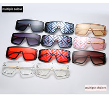 Load image into Gallery viewer, Oversized butterfly Sunglasses Women 2022 Luxury Brand Fashion Flat Red Black Clear Lens One Piece Men Gafas Shade Mirror UV400