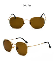 Load image into Gallery viewer, Hexagon Men Women Sunglasses Square Polygon Sun Glasses Brand Designer Retro Shades Metal Frame Eyewear TOP UV400 de sol hombre