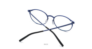 Pure Titanium Glasses Frame Women Retro Round Prescription Eyeglasses  New Men Antiskid Optical Screwless Eyewear