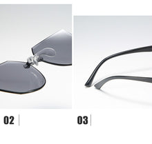 Carica l&#39;immagine nel visualizzatore di Gallery, Frameless One-piece Jelly Transparent Sunglasses European and American Candy-colored Cat Eye Integrated Ocean Sunglasses