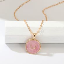 Carica l&#39;immagine nel visualizzatore di Gallery, New Fashion Necklace Alloy Drop Oil Love Heart Moon Lightning Necklaces Elegant Cute Round Party Gift Jewelry For Women