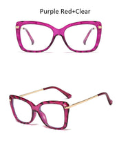 Load image into Gallery viewer, anti blue light glasses Transparent Square Optical computer glasses women Brand blue light  Big frame Clear Cat eye women&#39;s