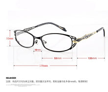 Load image into Gallery viewer, BCLEAR Women Prescription Optical Eyeglasses Frames with Golden Hollow Out Eyeglasses Frame With Flower Female Spectacle Eyewear