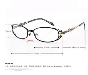 BCLEAR Women Prescription Optical Eyeglasses Frames with Golden Hollow Out Eyeglasses Frame With Flower Female Spectacle Eyewear