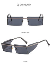 Carica l'immagine nel visualizzatore di Gallery, New Small Rimless Sunglasses Women Fashion Punk Square Sunglasses Men Eyewear Retro Rectangle Glasses For Female Shades UV400