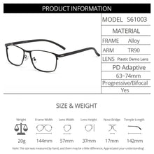 Carica l&#39;immagine nel visualizzatore di Gallery, Business Men Titanium Alloy Full Rim Glasses Frame S61003 For Male&#39;s Prescription Spectacles Eyewear With Flexible Temples Legs
