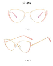 Load image into Gallery viewer, Fashion Vintage Metal Anti-blue Glasses Frame Women Brand Designer Transparent Eyeglasses Female Spectacles Oculos Feminino