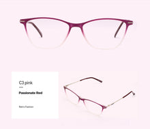 Load image into Gallery viewer, OCCI CHIAR Cat Eye Blue Light Glasses Frame Women Computer Glasses Decorative Myopia Prescription Eyeglasses Frames Fake Eyewear