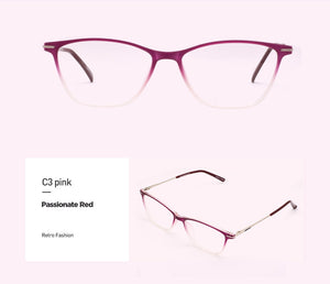 OCCI CHIAR Cat Eye Blue Light Glasses Frame Women Computer Glasses Decorative Myopia Prescription Eyeglasses Frames Fake Eyewear