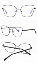 Load image into Gallery viewer, Peekaboo anti blue light cat eye glasses frame women vintage metal gold pink female prescription glasses for computer clear lens