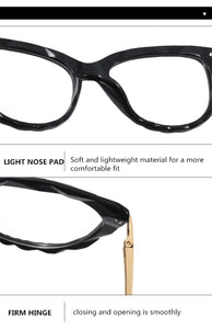 Oulylan Sexy Eyeglasses Frame Women Fashion Cat Eye Glasses Frames Transparent  Myopia Frame Female Optical Spectacles