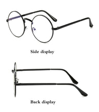 Load image into Gallery viewer, Round glasses New Type of Female Computer Glasses Optical  Metal Circular  frame for men Transparent Lens gaming Glasses