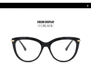 Oulylan Sexy Eyeglasses Frame Women Fashion Cat Eye Glasses Frames Transparent  Myopia Frame Female Optical Spectacles