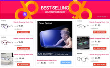 Load image into Gallery viewer, Gmei Optical Phantom trimming titanium eyewear male model diamond trimming Gold rimless finished prescription glassses for Men